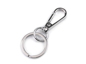 Premium Swivel Metal Carabiner Hook with Split Key Ring for Keys and Accessories