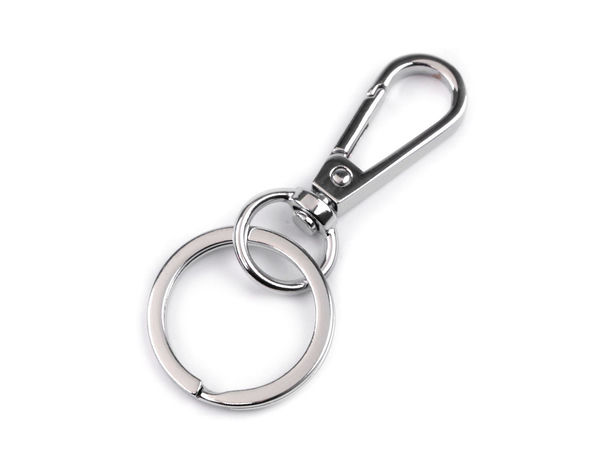 Premium Swivel Metal Carabiner Hook with Split Key Ring for Keys and Accessories