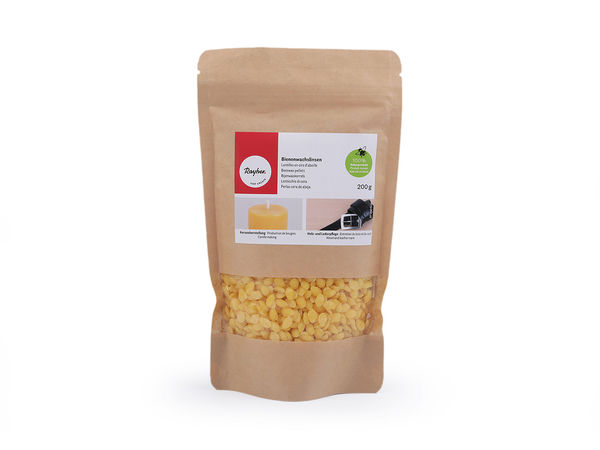 Premium Ivory Beeswax Pellets for Candle Making & Crafting - 200g