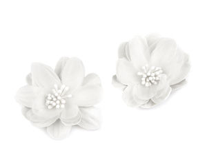 Premium Decorative Fabric Flowers with Pistils for DIY Crafts, Wreaths & Hair Accessories