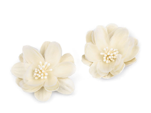 Premium Decorative Fabric Flowers with Pistils for DIY Crafts, Wreaths & Hair Accessories