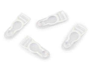 Premium Metal Garter Clips (10mm) with Non-Slip Silicone Grip - Lingerie & Swimwear Components