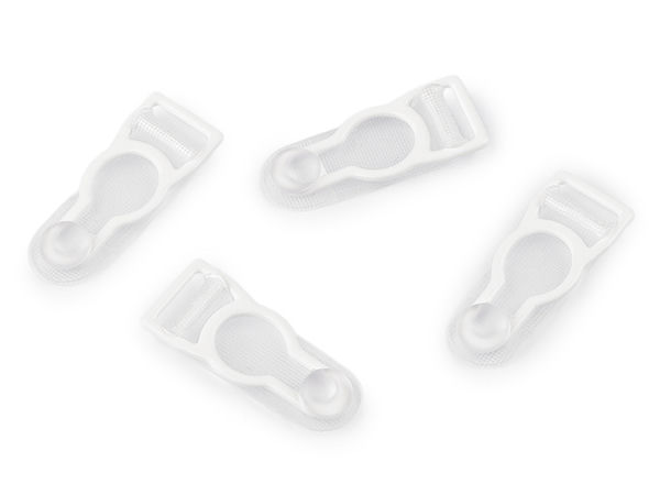 Premium Metal Garter Clips (10mm) with Non-Slip Silicone Grip - Lingerie & Swimwear Components