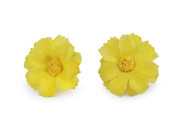 Premium Mini Daisy Artificial Flower Heads (3.5 cm) for Crafts, Wreaths, and Hair Accessories
