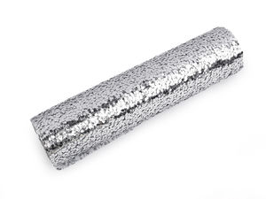 Silver Glitter Spiderweb Decorative Netting Fabric - 24cm Wide Premium Craft Tulle for Table Runners, Party Decor, and Festive Celebrations