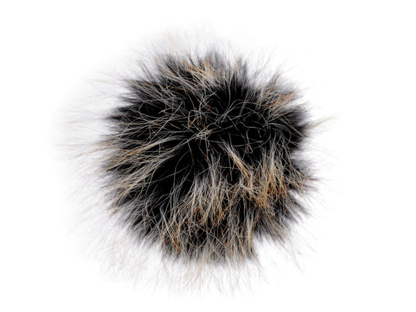 Premium Faux Fur Pom Pom with Elastic Attachment Loop (12cm) - Fluffy Decorative Bobble for Hats, Handbags & Accessories