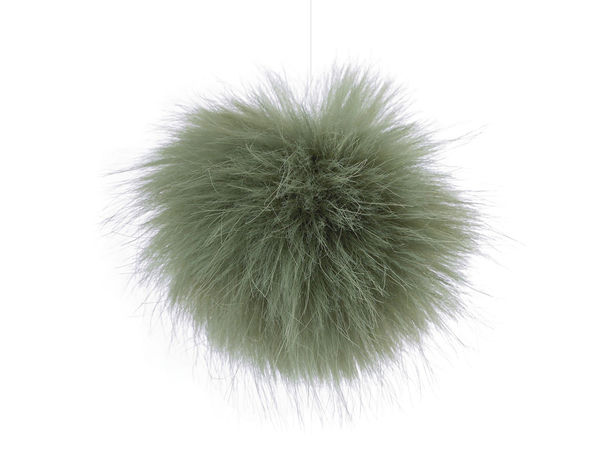 Premium Faux Fur Pom Pom with Elastic Attachment Loop (8cm) - Versatile Hat Bobble, Keyring & Bag Charm