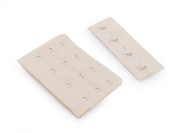Premium 4-Row Hook and Eye Bra Fastener (75mm) - Plush-Backed Lingerie & Swimwear Closure for Full-Figure Support