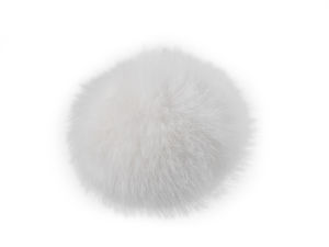 Premium Fluffy Fur Pom Pom with Elastic Loop (6cm) - Versatile Decorative Trim for Hats, Apparel, and Accessories