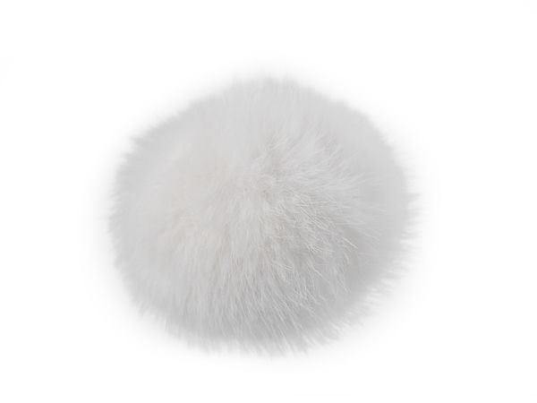 Premium Fluffy Fur Pom Pom with Elastic Loop (6cm) - Versatile Decorative Trim for Hats, Apparel, and Accessories