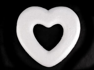 Premium White Polystyrene Craft Heart (27.5 x 26.5 cm) - Large Styrofoam Heart for Wedding, Valentine's Day, and DIY Floral Decorations