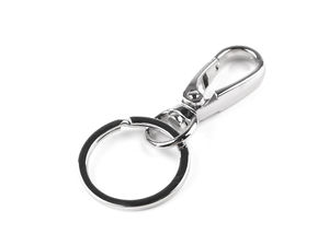 Premium Metal Lobster Claw Clasp Hook with Flat Key Ring, Nickel Plated Carabiner Keychain Hardware for Keys, Backpacks, and Handbags