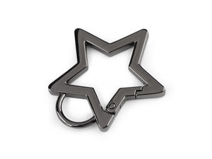 Premium Star-Shaped Metal Carabiner Clip, 12mm Eyelet - Elegant Snap Hook for Bags, Keychains & DIY Crafts