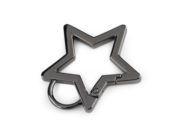 Premium Star-Shaped Metal Carabiner Clip, 12mm Eyelet - Elegant Snap Hook for Bags, Keychains & DIY Crafts