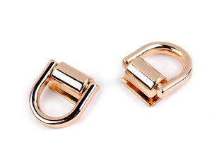 Premium Metal Handbag Strap Connectors - 16mm Strap Buckle Loop with Backing Plate and Screws for Purses, Clutches, and Briefcases