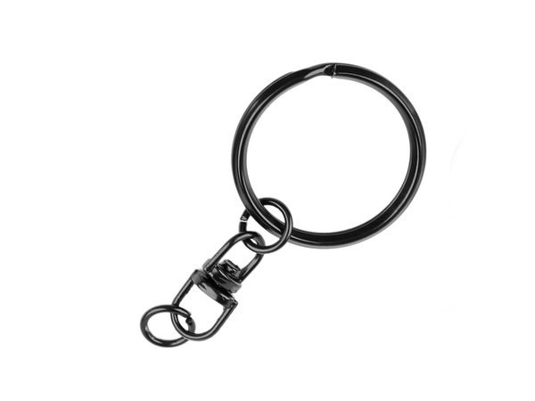 Premium 23mm Metal Key Ring with 360° Swivel Connector - Durable Keychain Hardware for Crafting, Lanyards & DIY Pendants