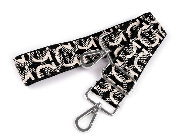 Premium Adjustable Webbing Bag Strap with Metal Carabiner Hooks - 3.8cm Replacement Crossbody Strap for Purses and Handbags