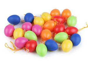 Decorative Hanging Easter Eggs - Assorted Color Mini Eggs with Loops for Wreaths, Vase Branches, and Spring Crafting