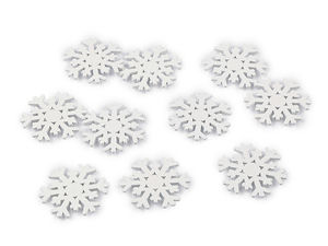 Premium Self-Adhesive Wooden Snowflake Embellishments for Christmas Crafts & Holiday Decor