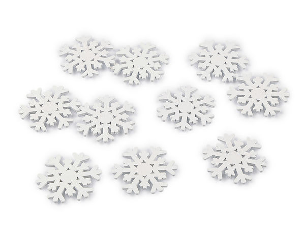 Premium Self-Adhesive Wooden Snowflake Embellishments for Christmas Crafts & Holiday Decor