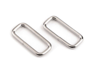 Premium Metal Rectangular Webbing Rings (25mm) - Durable Strap Loops for Bags, Backpacks, and Belts