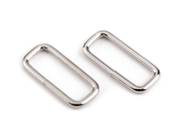 Premium Metal Rectangular Webbing Rings (25mm) - Durable Strap Loops for Bags, Backpacks, and Belts
