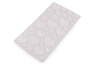 Self-Adhesive Glitter Moosgummi Foam Hearts - Assorted Sizes for Scrapbooking and Crafts