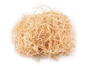 Premium Natural Wood Wool Decorative Grass for Crafts and Gift Wrapping - 30g, Ivory