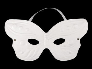 DIY Paintable Butterfly Carnival Eye Mask with Elastic Band - White Paper Craft Mask for Masquerade, Parties & Festivals