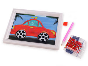 Premium Kids DIY Diamond Painting Kit with Frame - Creative Mosaic Art Activity Set