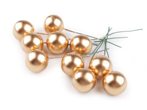 Premium 2cm Decorative Berry Stems on Flexible Wire for Floral Arrangements, Wreaths, and Holiday Crafting