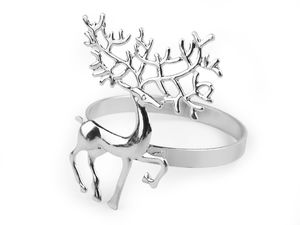 Elegant Metal Deer Napkin Ring - Premium Christmas & Festive Dining Table Decor