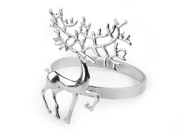 Elegant Metal Deer Napkin Ring - Premium Christmas & Festive Dining Table Decor