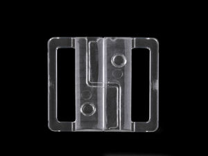 Transparent Plastic Swimwear Fastener Buckle - 30mm Bikini Bra Clip and Lingerie Clasp