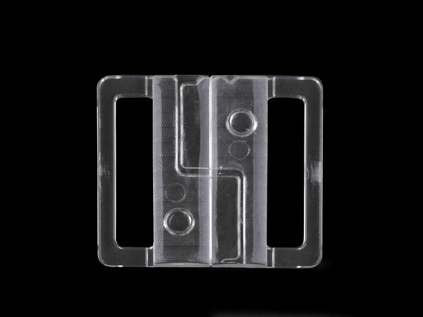 Transparent Plastic Swimwear Fastener Buckle - 30mm Bikini Bra Clip and Lingerie Clasp
