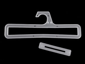 Transparent Plastic Display Hanger with Securing Stopper, 20 cm
