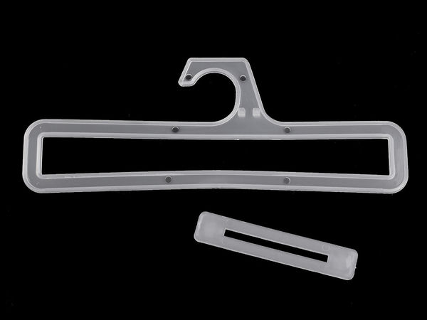 Transparent Plastic Display Hanger with Securing Stopper, 20 cm