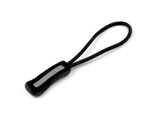 Premium Reflective Zipper Pull Cord Extension Loops (Black) - High-Visibility Slider Tabs for Bags and Apparel