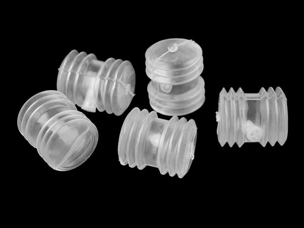 Premium Toy Squeaker Inserts for DIY Crafts, Plush Dolls, and Pet Toys (24x28 mm) - Transparent Plastic Noise Maker