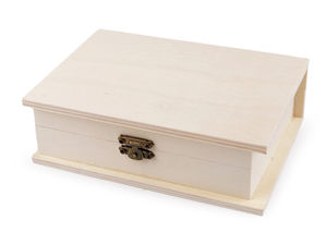 DIY Wooden Keepsake Box with Hinged Lid and Metal Clasp – Premium Craft Organizer for Jewelry, Gifts, and Treasures