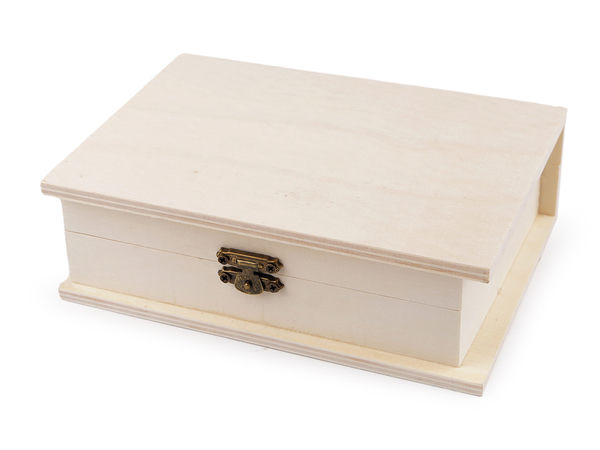 DIY Wooden Keepsake Box with Hinged Lid and Metal Clasp – Premium Craft Organizer for Jewelry, Gifts, and Treasures