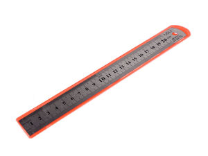 Nickel-Finish Flexible Metal Ruler (20 cm) - Premium Dual-Scale Metric & Imperial Precision Measuring Tool for Sewing, Drafting & Crafting