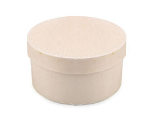 Premium Round Natural Wood DIY Craft Box - Plywood Organizer & Keepsake Case for Decoupage, Painting, and Small Accessories