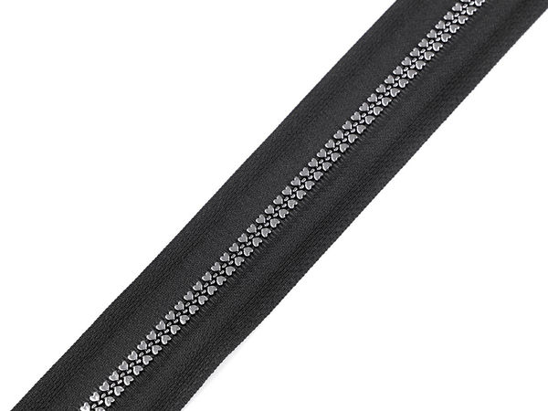 Premium No. 5 Continuous Plastic Zipper with Decorative Teeth - Bulk Chain for Jackets, Bags, and Haberdashery Crafts