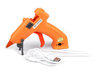 Premium Cordless Mini Hot Melt Glue Gun - Rechargeable USB Glue Gun with 2 Glue Sticks & Stand for Crafts, DIY, and Home Repairs (7mm)
