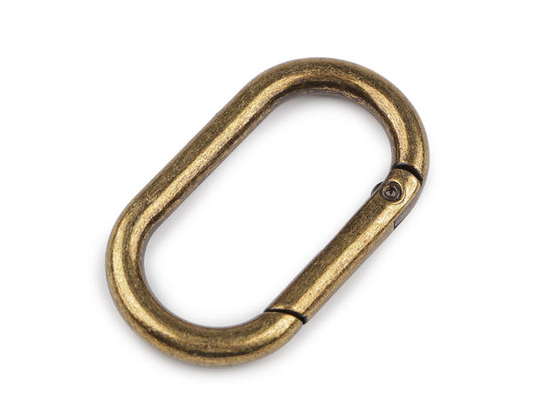 Solid Metal Oval Carabiner Clip, 34mm - Premium Hardware for Handbags, Straps, and Accessories
