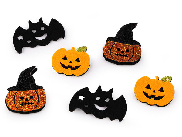 Premium Halloween Glitter Felt Craft Shapes - Assorted Mix for Sewing, Gluing, and Children's DIY Projects