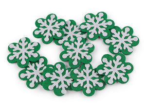 Premium Felt Christmas Snowflake Embellishments (50mm) - Festive Decorative Felt Shapes for Crafts, Sewing, and Holiday Decor