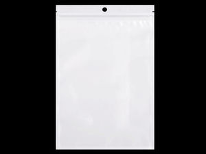 Clear Front Grip Seal Hanging Display Bags - 16x24 cm