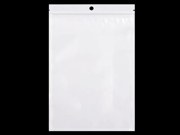 Clear Front Grip Seal Hanging Display Bags - 16x24 cm